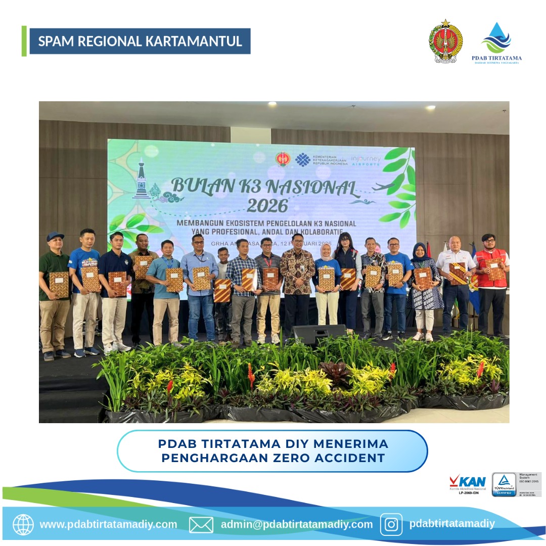 PDAB RAIH PENGHARGAAN ZERO ACCIDENT AWARD 2026 DARI PEMERINTAH DAERAH ISTIMEWA YOGYAKARTA